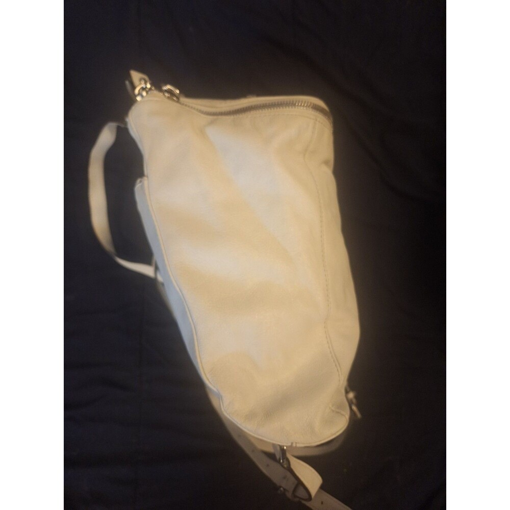 MICHAEL KORS BACKPACK IVORY PEBBLE LEATHER SILVER ZIP READ - Picture 6 of 15